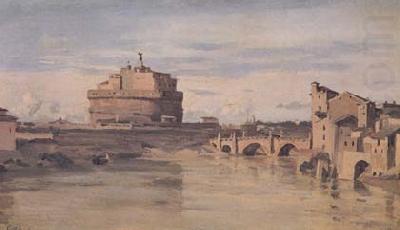 Jean Baptiste Camille  Corot Le Chateau Saint-Ange et le Tibre (mk11) china oil painting image